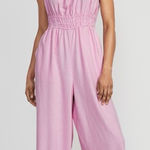 Old Navy  Linen-Blend Cropped‎ Smocked Cami Jumpsuit – Size Small – NWT Photo 0