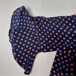 The Limited  Polka Dot Flutter Sleeve Sheath Dress Navy Blue XS 2 Photo 7