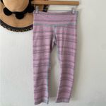 Lululemon RARE Cyber Stripe Wunder Under Luxtreme Crop Capri Leggings 10 Photo 6