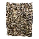 Michael Kors Pencil Skirt Mambo Snakeskin Print High Waist Knee Length Zip Sleek Photo 3