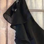 Vintage S.L. Fashions Size 12 Black Floral Embellished Midi Dress Photo 4