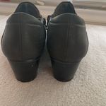 Natural Soul slip on shoes side zip 2” block heel buckle embellishment size 8 Photo 2