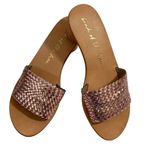 BAND OF THE FREE Sandia Woven Slide Sandals in Rose Gold Size 7 Shoes Pink Photo 1