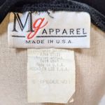 American Vintage 90s Vintage MG Apparel Velvet Scoop Neck Short Sleeve Mini Dress Black Small Photo 3