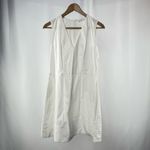 Everlane  The Cotton Poplin V-Neck Tank Dress in White Size‎ 6 Photo 3