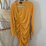 VICI  Asymmetrical Ruched Midi Dress Photo 1