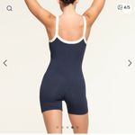 SKIMS  sold out Soft Lounge Ringer Scoop Onesie size Medium navy blue and white Photo 2