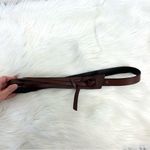 Genuine Leather Braided Wrap Detail Brown Belt Size XL Photo 2