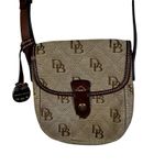 Dooney & Bourke Vintage  Crossbody Bag Brown Monogram Logo Flap Canvas Leather Photo 1