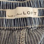Loft Blue Striped Chambray Shorts Size Small Preppy Striped Shorts Photo 5