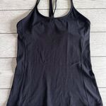 Lululemon black tank top size 8 excellent pre owned condition Photo 0