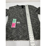 Banana Republic Womans Bananna Republic XS Black Short Sleeve Tweed Shirt Pullover Photo 5