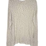 Caslon  Rib Knit V-Neck Pullover High Low Hem Tunic Side Slits Cream Size XL Photo 14