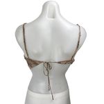 Cotton Candy LA Beige Lace Floral Paisley Sleeveless Cami Bandana Crop Top Sz S Photo 1