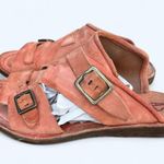 A.S.98 Tavon Leather Slide Sandals Orange Suede Buckle Eur Size 38 Boho Comfort Photo 10
