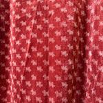 1970s Velvet Scottie Dog Print Aline Red Vintage Maxi Skirt Size 8 Photo 1