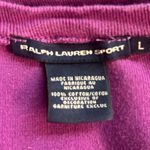 Ralph Lauren  Sport Womens Long Sleeve Tee Size L Purple Preppy Fitted Athleisure Photo 4