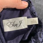 Eliza J Illusion Cap Sleeve Gown  3/4 sleeves blue lace dress size 6 wedding 1299 Photo 6