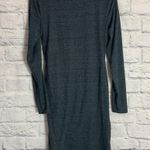 Leith  heather gray long sleeve ruched dress medium Photo 3