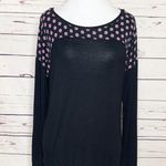 Vera Bradley Black Berry Medallion Long Sleeve Pajama Sleep Top Size Small Photo 2