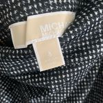 Michael Kors EUC Black White & Blue Skirt Sz 8 Back Zip Kick Vent Straight Photo 5