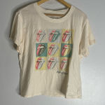 The Rolling Stones  89‎ Large Cream Short Sleeve Graphic T-shirt CP0181 Photo 0