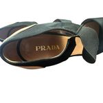 Prada  Iconic Retro Satin Sandals Shoes Slingback Peep Open Toe Pumps  Size 39 Photo 4