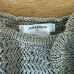 Peppermayo  Crochet Mini Shorts Maia Rose Size M in Sage Green Photo 1