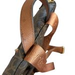 Calvin Klein Calvin Klein Monogram Logo Faux Leather Backpack Brown Gold Chic Designer Photo 7