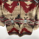 J Jill Sweater Southwestern Aztec Wool Cardigan Women Duster Boho Women’s Small Red Photo 2
