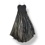 Betsy and Adam  Vintage Y2K Black Satin Long‎ Cocktail Formal Dress Gown Size 12 Photo 4