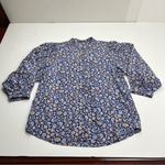 J. McLaughlin Sherry Mini Secret Garden Floral Print Blouse Top Womens Medium Photo 2