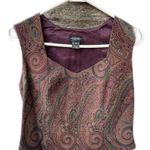 Vintage Juliana Collezioni size 10 jacquard fabric tank top Green Photo 0