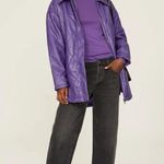 Apparis Stevie Faux Leather Coat Electric Purple Womens Size Small Photo 4
