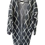 LA VIE 89 size S/M Grey diamond pattern long length cardigan, Gray Size M Photo 0