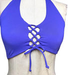 l*space L* Sensual Solid Silver Lining Bikini Top Purple Size Large Photo 3