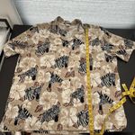 Bonworth  Zebra Novelty Printed Short Sleeve Button-Up Shirt Women's Size XL Photo 5