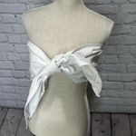 NWT Malibu bum tie front crop size small White Photo 5