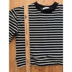 Pefectwhitetee XS Taylor Top Stripe L/S Black White Shirt $120 Photo 5