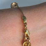 Swavorski Swarovski Light Amber Crystal & Gold Tone Metal Bracelet Photo 1