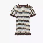 ZARA  NWT crochet short sleeve knit top Photo 6