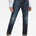 G-Star Raw Radar Mid Boyfriend Tapered Jeans in Dark Aged Antic Ripped Blue 31 Photo 0