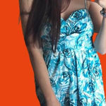 Stunning blue abstract patterned fit and flare tea dress 🔥 Size undefined Photo 0