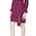 Julia Jordan  Long Sleeve Wrap Neck Short Dress in Cabernet size 16 NWT Photo 0