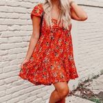 Free People Pattern Play Floral Mini Dress Size Small Linen Babydoll Sundress Photo 16