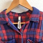 Seven7  Red And Blue Plaid Shirt Photo 4