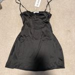 12th Tribe black mini dress satin Photo 0