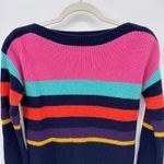 WoolOvers Boat Neck Jumper Sweater Womens XS Pink Blue Stripe 100% Lambswool‎ Photo 2