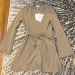 Nanushka belted bell sleeve knit mini dress color stone size S Photo 2