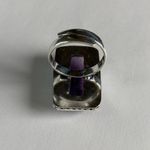 AMETHYST Genuine Stone 925 Sterling Silver Ring Purple Photo 4